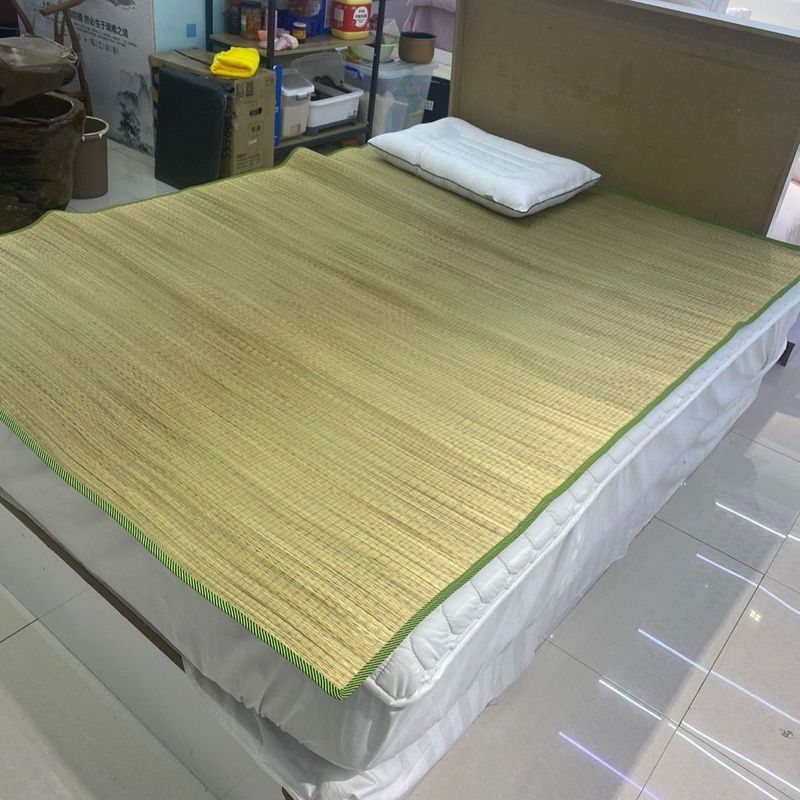 学生寮昔ながらの夏わらマットナチュラル1.5m厚み1.2m家庭用シングルストレート0.8mワイドわらマット|undefined