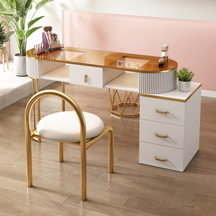 Manicure Table White Cream Style Japanese Light Luxury Internet Celebrity Multi-Functional Nail Salon Manicure Table Single Full Set