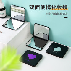 Cute Small Mirror for On-the-Go Mini Makeup Mirror, Dual-Sided Portable Student Dorm Handheld Foldable Mirror, Household Use