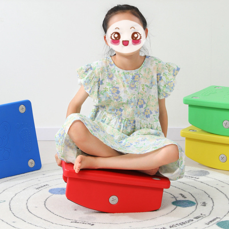 Plataforma de equilibrio sensorial de plástico entrenamiento sensorial de niños rehabilitación vestibular doméstica juguetes de educación temprana tabla de equilibrio tabla de sierra W