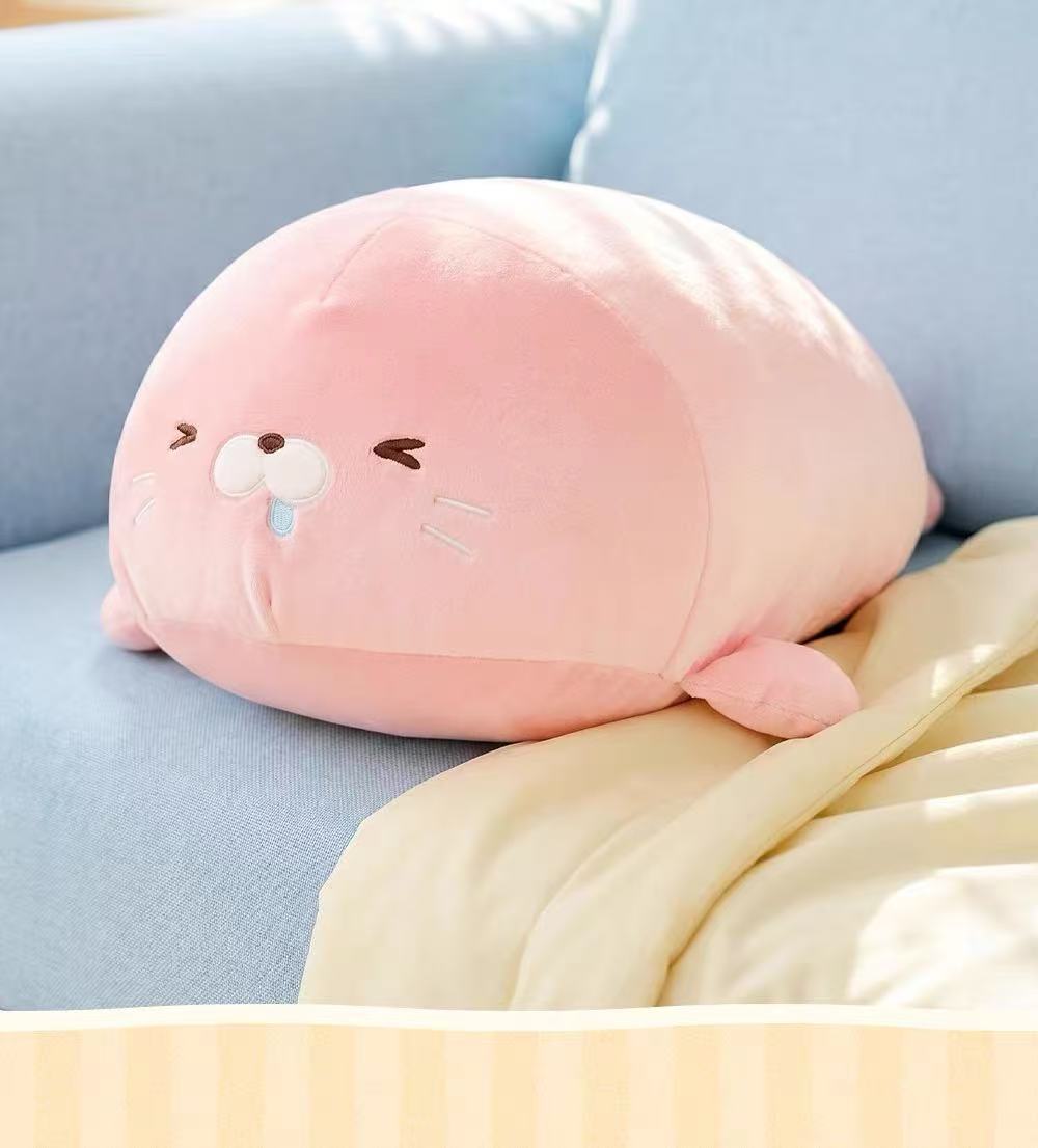 Cute and Adorable Three-Color Seal Plush Toy, Cute and Lovely, Fully Embroidered Sea Lion Doll, Home Decorative Pillow and Cushion