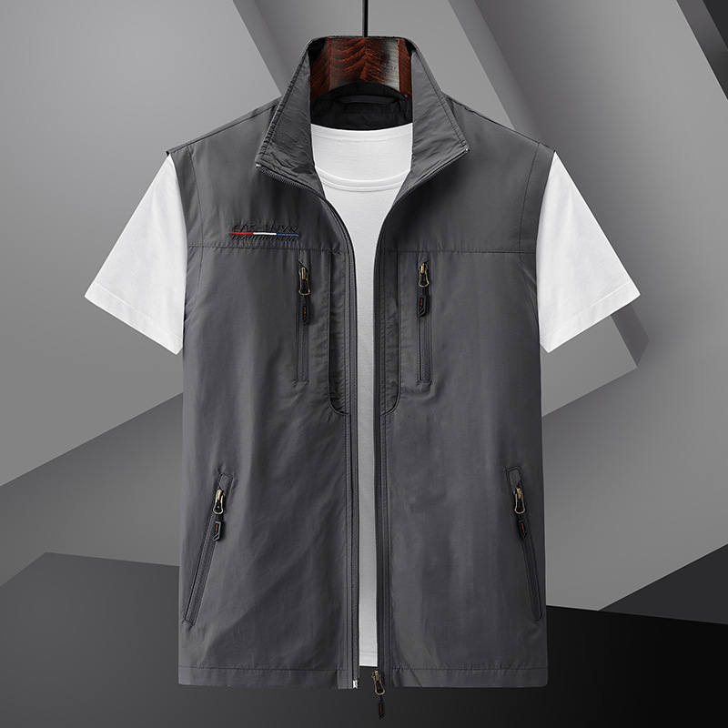 Men's Outdoor Photography Vest, Autumn/Winter New Style, Multi-Pocket, Loose Fit, Plus Size, Workwear Casual Jacket