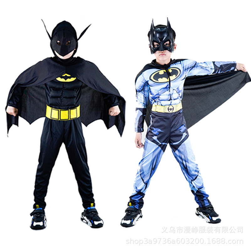 ハロウィン子供大人バットマン筋肉服cospalyロールプレイングステージパフォーマンス衣装男の子|undefined