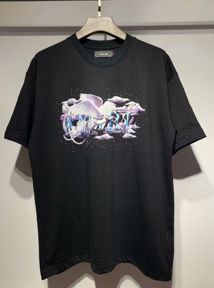 クロスボーダー卸売スプラッシュインク流れるペイント迷彩星空落書きレター半袖カジュアルハイストリートカップル着用 Tシャツイン|undefined