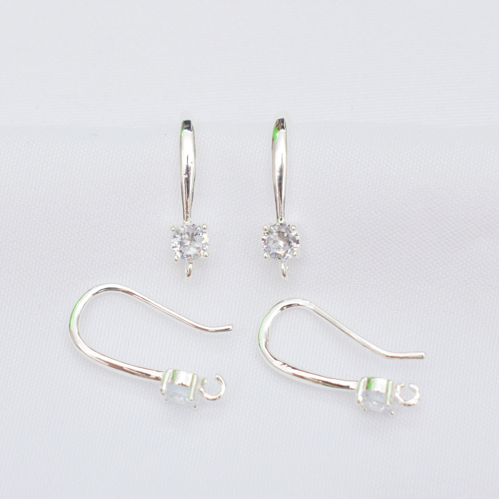 Медные серьги, ручной работы, позолота 14k, микрошаровая вставка