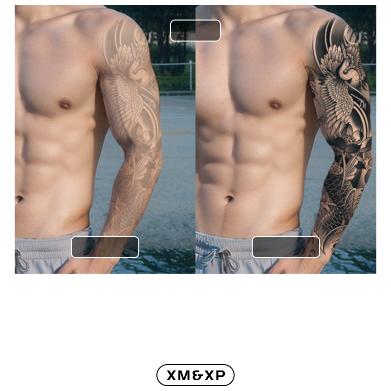 Brazo de flor de brazo completo Parche de tatuaje a base de hierbas Hombres y mujeres Jugo de larga duración impermeable Sentido avanzado no reflectante Nuevo estilo 2025