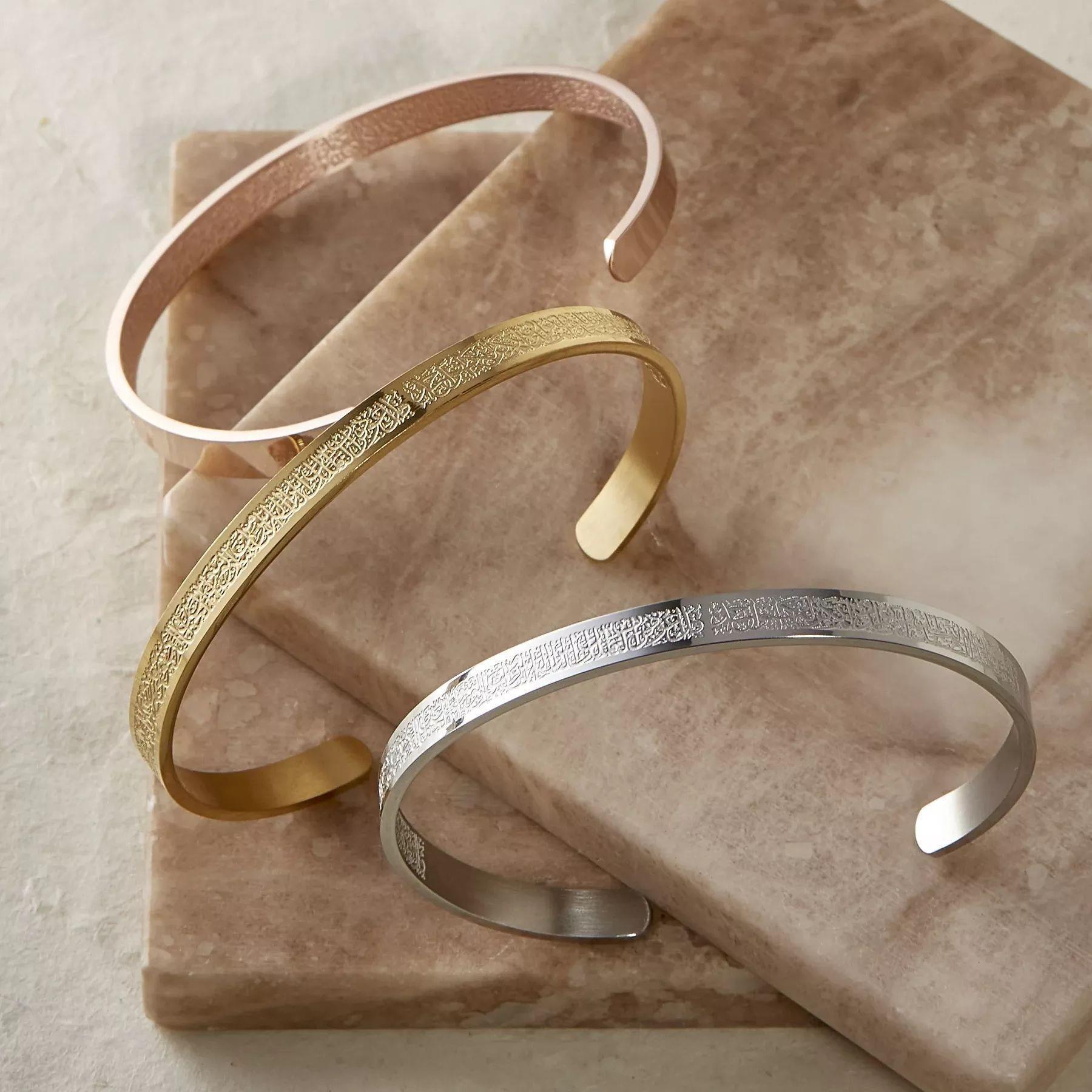 carved bracelet stainless steel