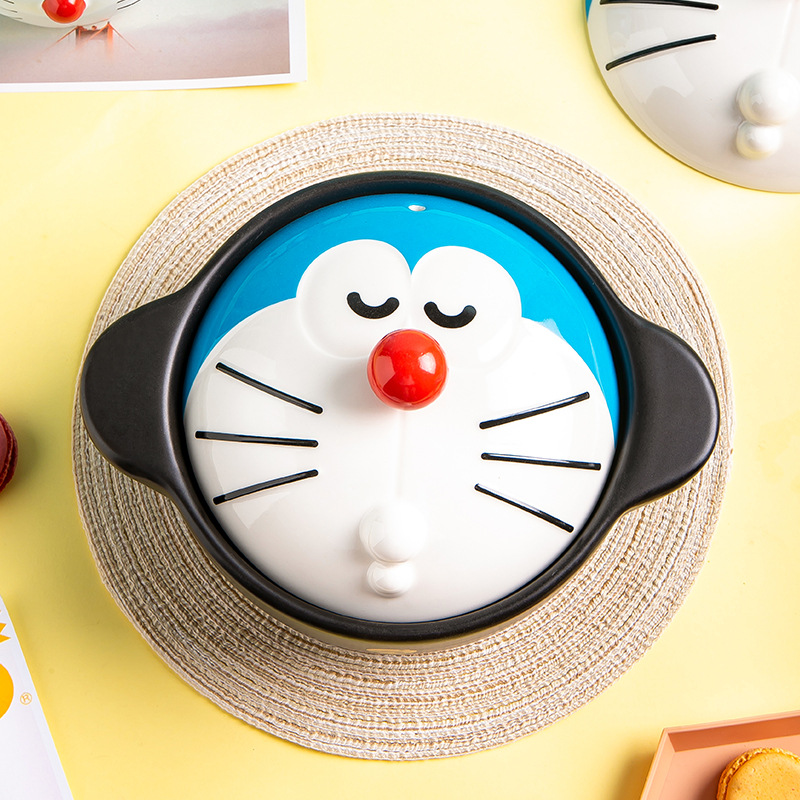 Doraemon Open Fire Gas Stove Stew Pot Ceramic Doraemon Casserole Soup Stew Pot Home
