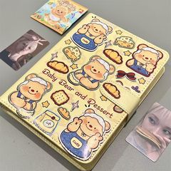 小紅の本の同じタイプのかわいい少女の心のバターの熊puカードの冊のルーズリーフの収納冊は星の小さいカードの記念冊を追いかけます。
