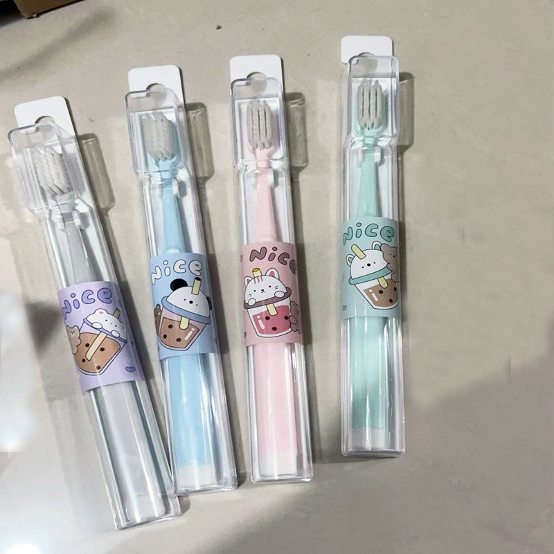 Kapibala 歯ブラシ シングルパック 吊り下げ可能なプラスチックの細い柔らかい毛 学生 男性と女性 口腔洗浄 寮 家庭用歯ブラシ|undefined