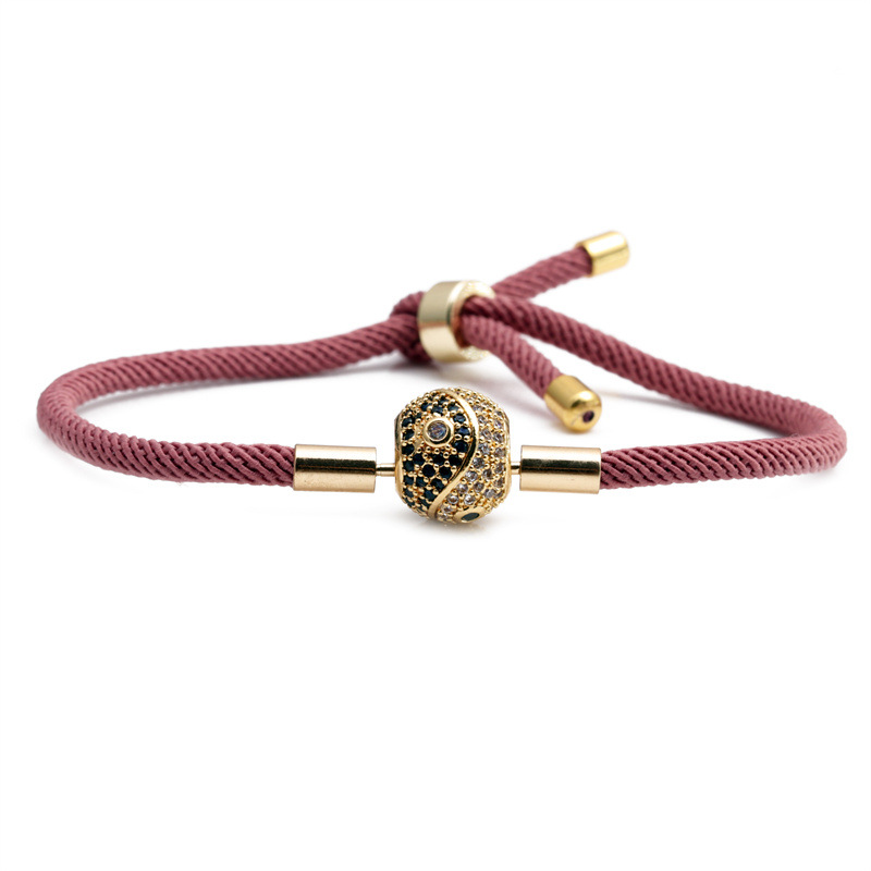 Europa y América transfronteriza color retráctil ajustable cuerda básica pulsera rojo Milan cuerda DIY chismes pulsera