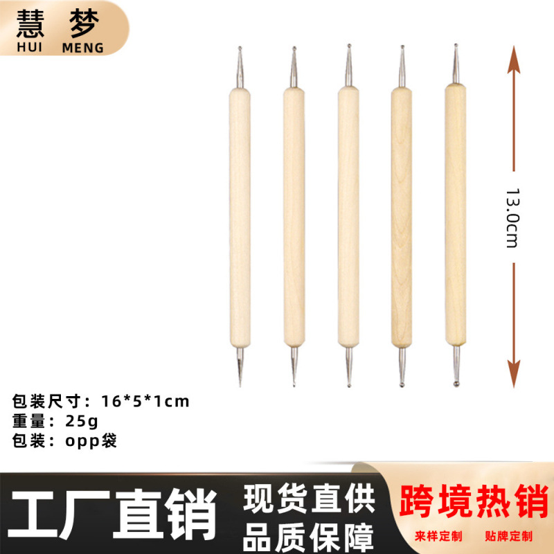Herramientas de cerámica transfronterizas de acero inoxidable bola varilla de piedra plástica arcilla conjunto de barro de cerámica herramientas manuales escultura cuchillo penetración