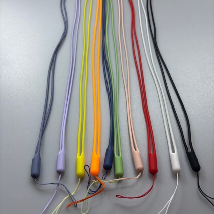 Flat Bullet-Shaped Silicone Cord 43cm Phone Lanyard Bluetooth Earphone Phone Case Lanyard Accessories Keychain Holder Flat Bullet-Shaped Silicone Cord 43cm Phone Lanyard Bluetooth Earphone Phone Case Lanyard Accessories Keychain Holder