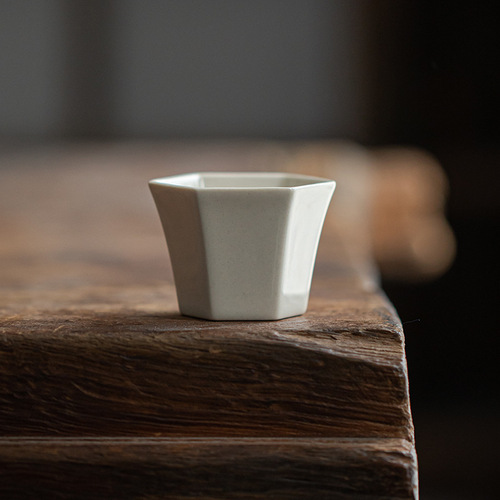 Miyan herbal gray glaze handmade ceramic master cup Japanese kung fu tea set scent cup retro thin tea cup