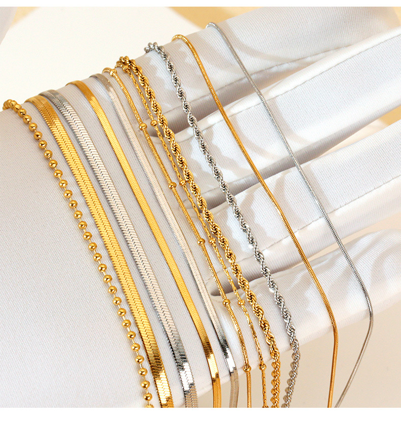15g Weight 10 PCS/Package 304 Stainless Steel Ball Chain Cord In Chain Snake Chain Diameter 2mm Chain Necklace Chain IG Style Geometric