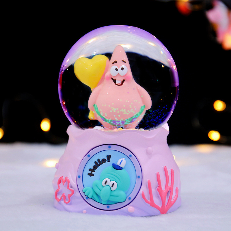 新商品の女の子の魔カードの少女の雪の水晶のボールの寝室の発光の光る装飾品の置物の代行|undefined