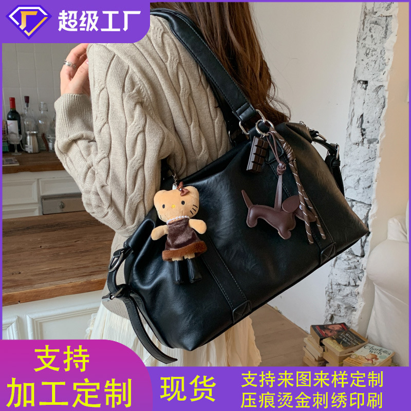 跨境秋冬款大容量托特包韩系百搭包包女通勤时髦手提包小众单肩包|undefined