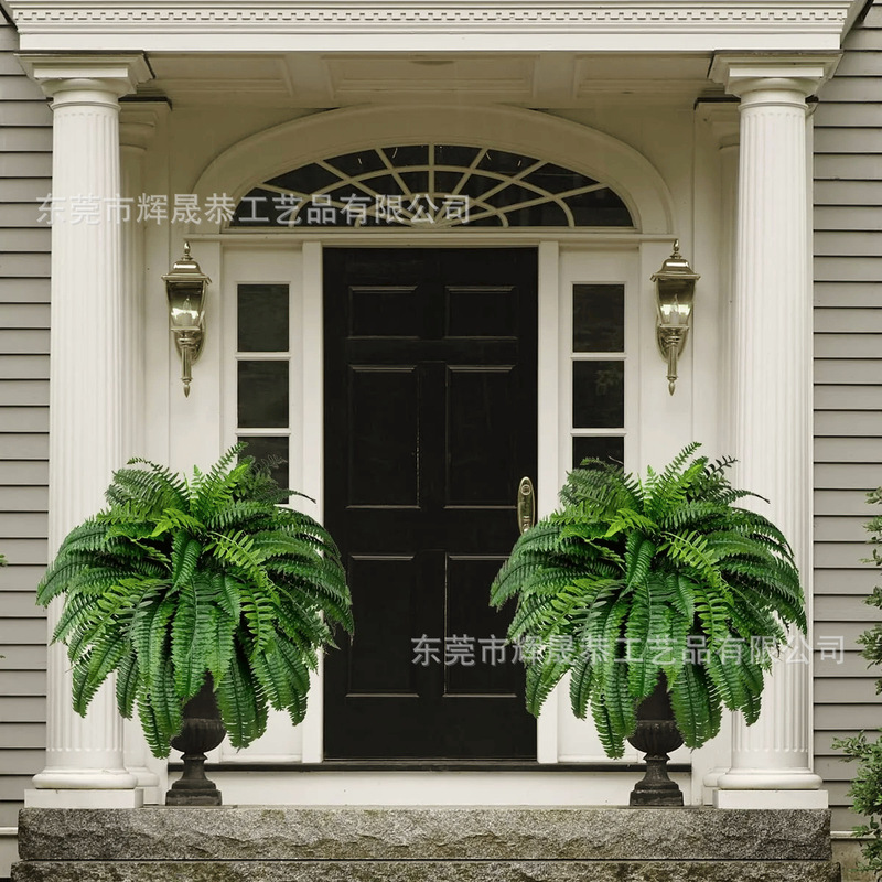 [Shenzhen Spot] Cross-border Independent Station Explosions Realistic Artificial Boston Fern Flower Arrange Green Plant Plastic Leaf Decoration
