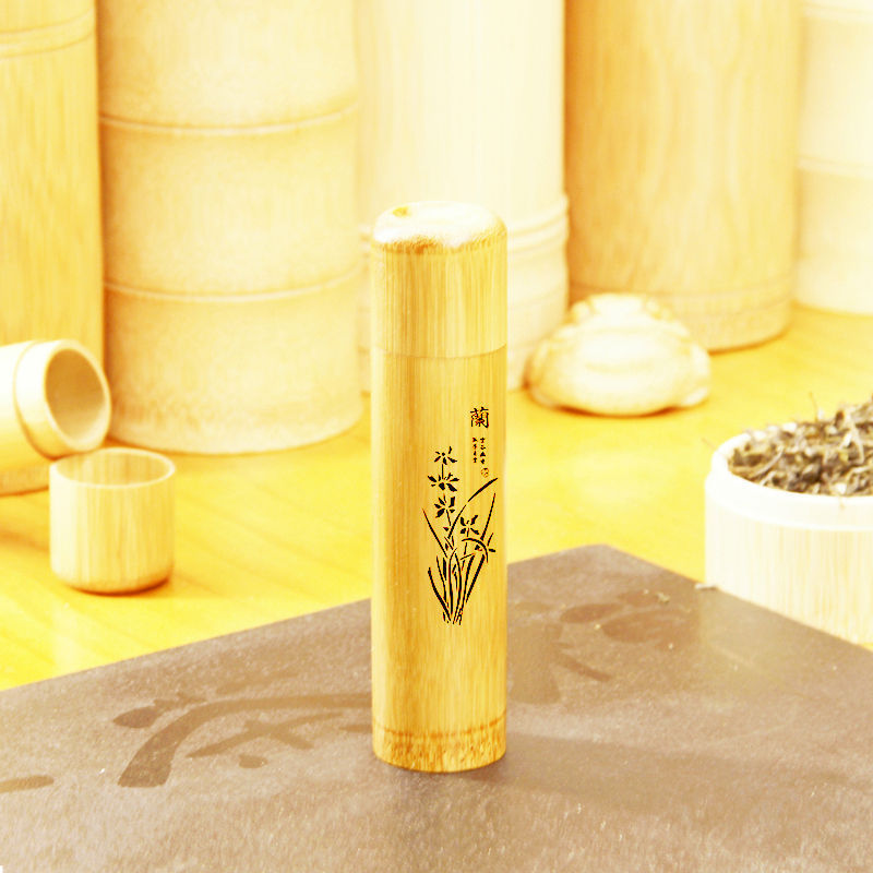ポータブル茶葉缶密封缶旅行元生態竹製貯蔵缶茶缶彫刻茶桶特色竹工芸品|undefined