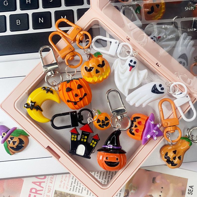 国境を越えたハロウィーンカボチャのキーホルダーカーニバル夜幽霊ストラップdiyバッグ掛け飾り祝日パーティー用品|undefined