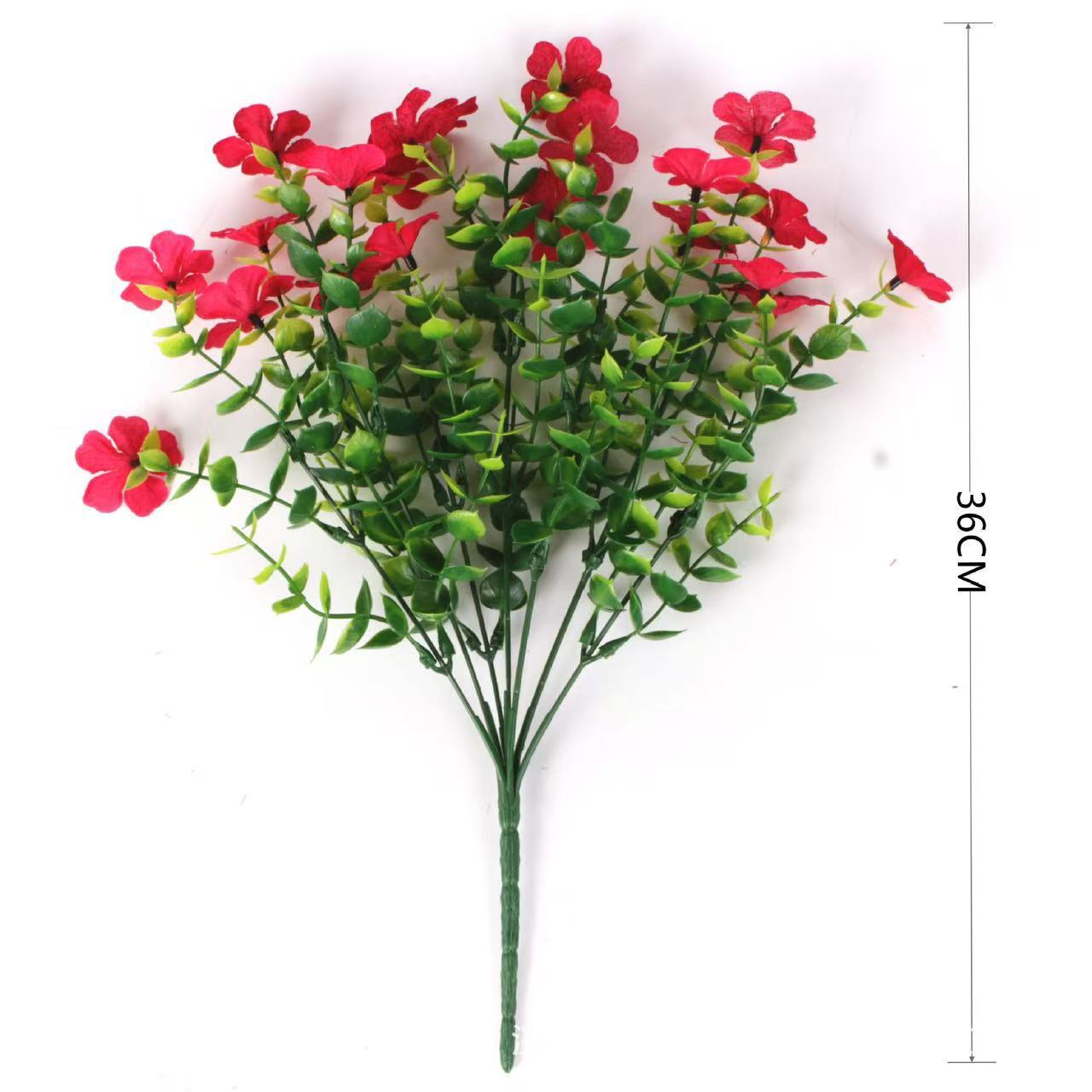 Amazon transfronteriza flor de simulación 7 yugari violeta decoración al aire libre flores de decoración violeta artificiales
