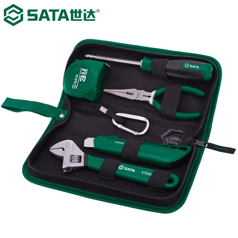 世达06002工具组套家用电工工具包钳子扳手螺丝刀组合5件套