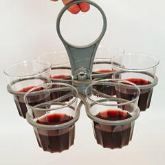 折りたたみ式回転式携帯式パーティーカップコーヒーカッププラスチック手持ちカップ棚6本入クリエイティブカップ