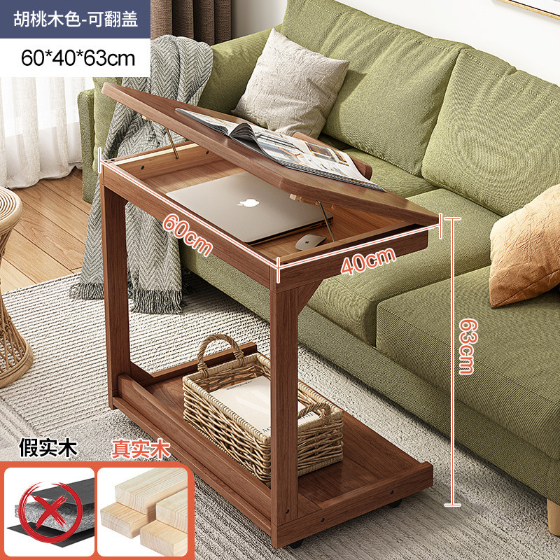 Mesa de computadora con patas de madera maciza, mesa de cama abatible extraíble, mesa de sofá para el hogar, mesa de té, mesa de cama simple plegable