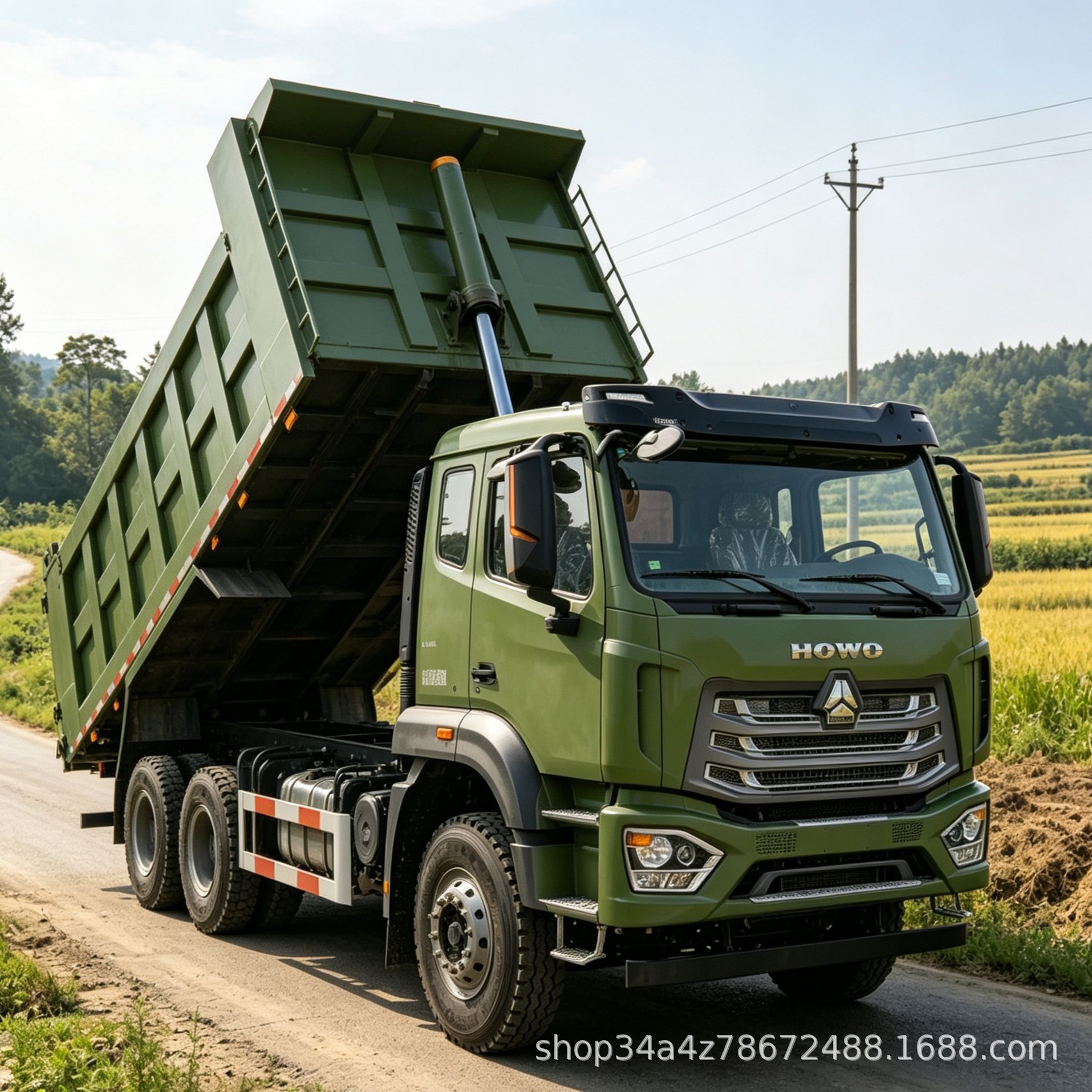 Foreign Trade Supply of African Howo Nx6X4 Dump Trucks, Howo 8*4 Dump Trucks, Rear Eight-Wheel Dump Trucks, Heavy-Duty Dump Trucks
