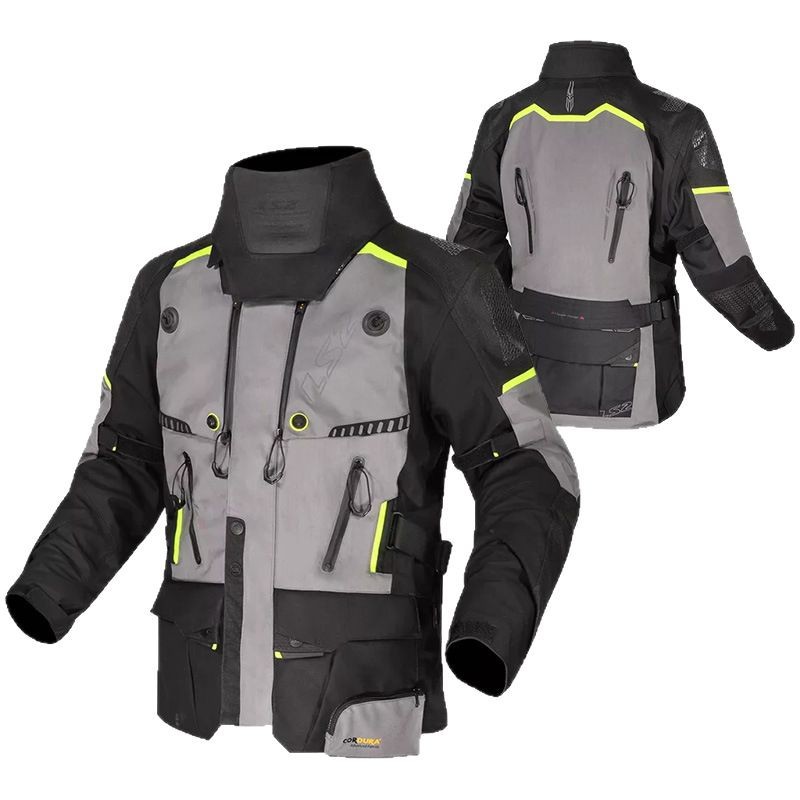 LS2 nuevo traje de motocicleta para hombres y mujeres de cuatro estaciones tracción impermeable, resistente al desgaste, anti-desgarro y cálido para viajes de moto