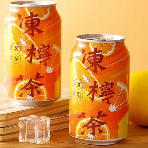 Hong Kong Style Iced Lemon Tea 315mL Canned Beverage, Perfect for Summer Drinks