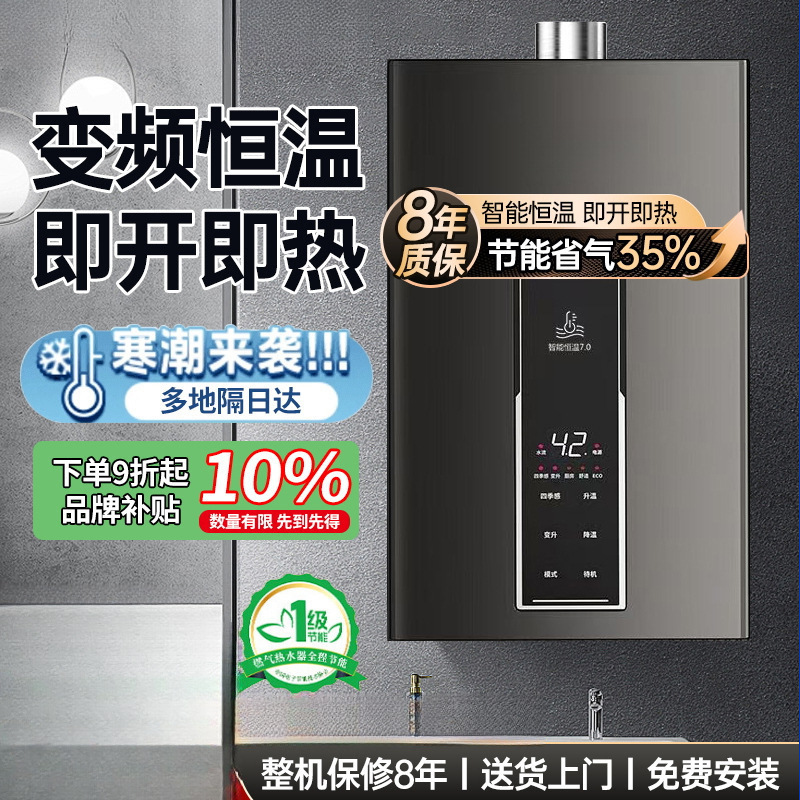 新款燃气热水器天然气12升家用电恒温强排式液化气洗澡平衡式增压