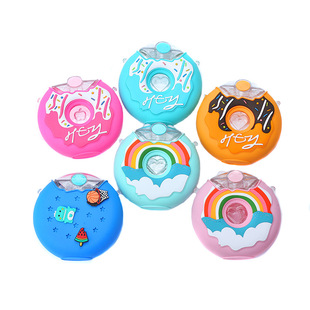 Cross-border Cute Suction Cup Kindergarten Children's Cartoon Kettle Silicone Sleeve Anti-drop Cyber Celebrity Donut Plastic Water Cup