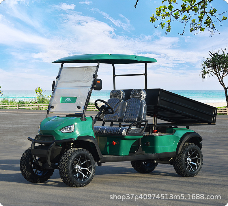 Electric Golf Cart Scenic Park Tour Off-road Electric Sightseeing Car Four-wheel 2-seat Bucket Export