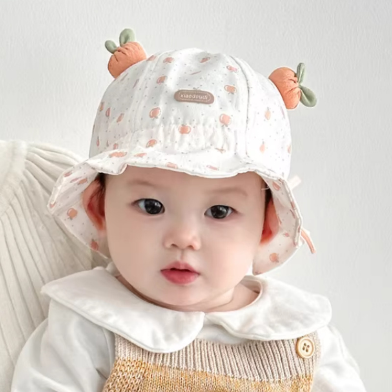 Lässiger Kinder-Sonnenhut UPF 50+, dünn, atmungsaktiv, aus Mesh, Prinzessinnen-Fischerhut für Babys und Mädchen, süße und niedliche Neugeborenenmütze für den Frühling_voghion.com