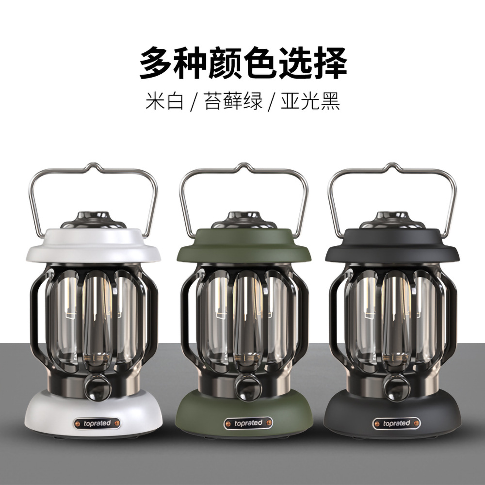跨境新款户外usb复古露营灯帐篷灯野营园艺装修氛围手提照明马灯