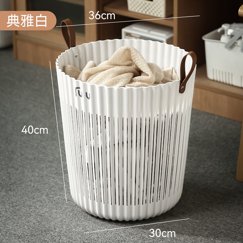 新しいサイズの汚れた服を収納するバスケット家庭用汚れた服バスケット洗濯バスケット大容量巻き雲模様プラスチック汚れた服バスケット|undefined