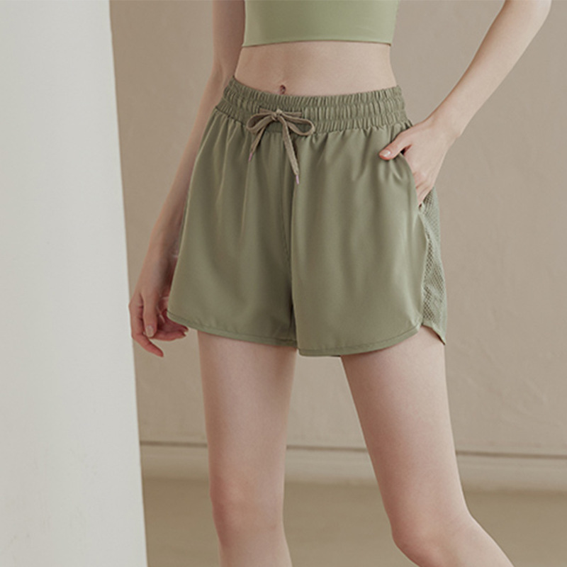 Loose-Fitting Quick-Dry Sports Shorts for Women, Anti-Exposure, New Style, Running, Marathon, Yoga, Fitness, Three-Quarter Length Shorts for Summer
