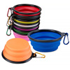 Spot TPE folding dog bowl silicone pet bowl out outdoor portable portable folding dog pot pet water bowl