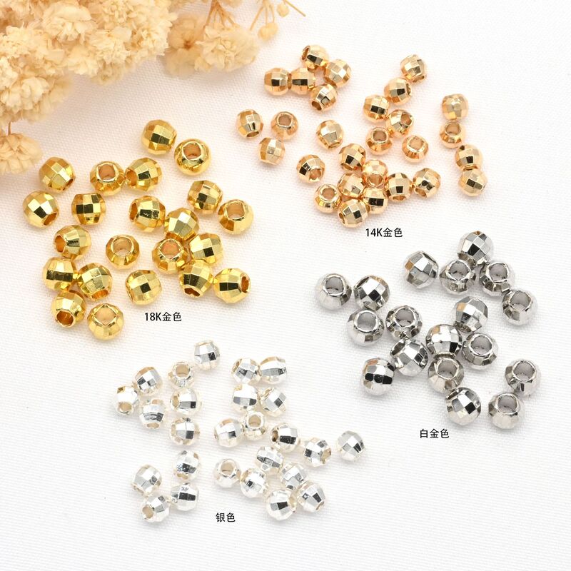 14K Gold Color-Preserving Laser Beads Solid Beads Bouncy Beads Beading Accessories DIY Bracelet Necklace Loose Bead Accessories 14K Gold Color-Preserving Laser Beads Solid Beads Bouncy Beads Beading Accessories DIY Bracelet Necklace Loose Bead Accessories