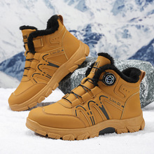 冬季加绒保暖高帮马丁靴潮流户外雪地靴韩版百搭男靴跨境大码棉鞋