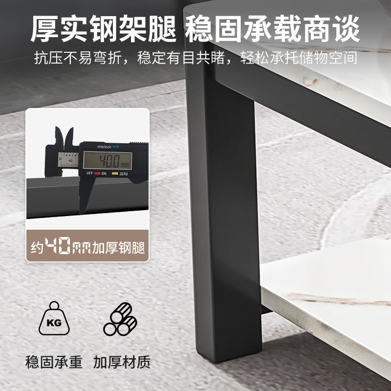 Sala de estar, mesa de centro para el hogar, mesa de té de vidrio templado, mesa de té minimalista, mesa de centro pequeña, moderna y sencilla, casa de alquiler