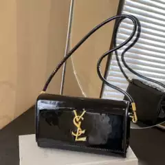 Tweed Style Glossy Chain Bag Women's Autum 2025 New Bag Niche High-End Single Shoulder Crossbody Small Square Bag