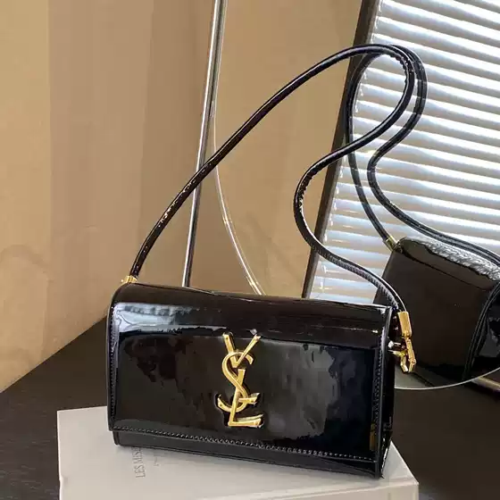 Tweed Style Glossy Chain Bag Women's Autum 2025 New Bag Niche High-End Single Shoulder Crossbody Small Square Bag