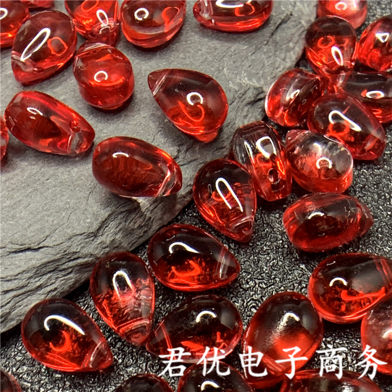 6*9mm国产捷克琉璃小水滴古风儿童发夹发簪娘diy饰品配件手工材料