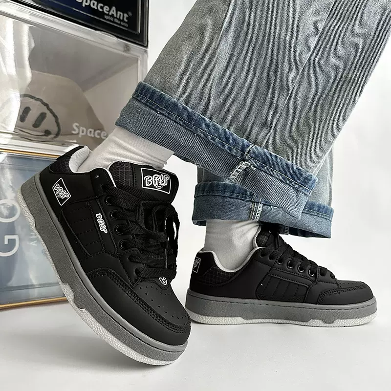 许玲现货小黑鞋男鞋新款网红款复古面包鞋百搭休闲学生运动鞋女鞋