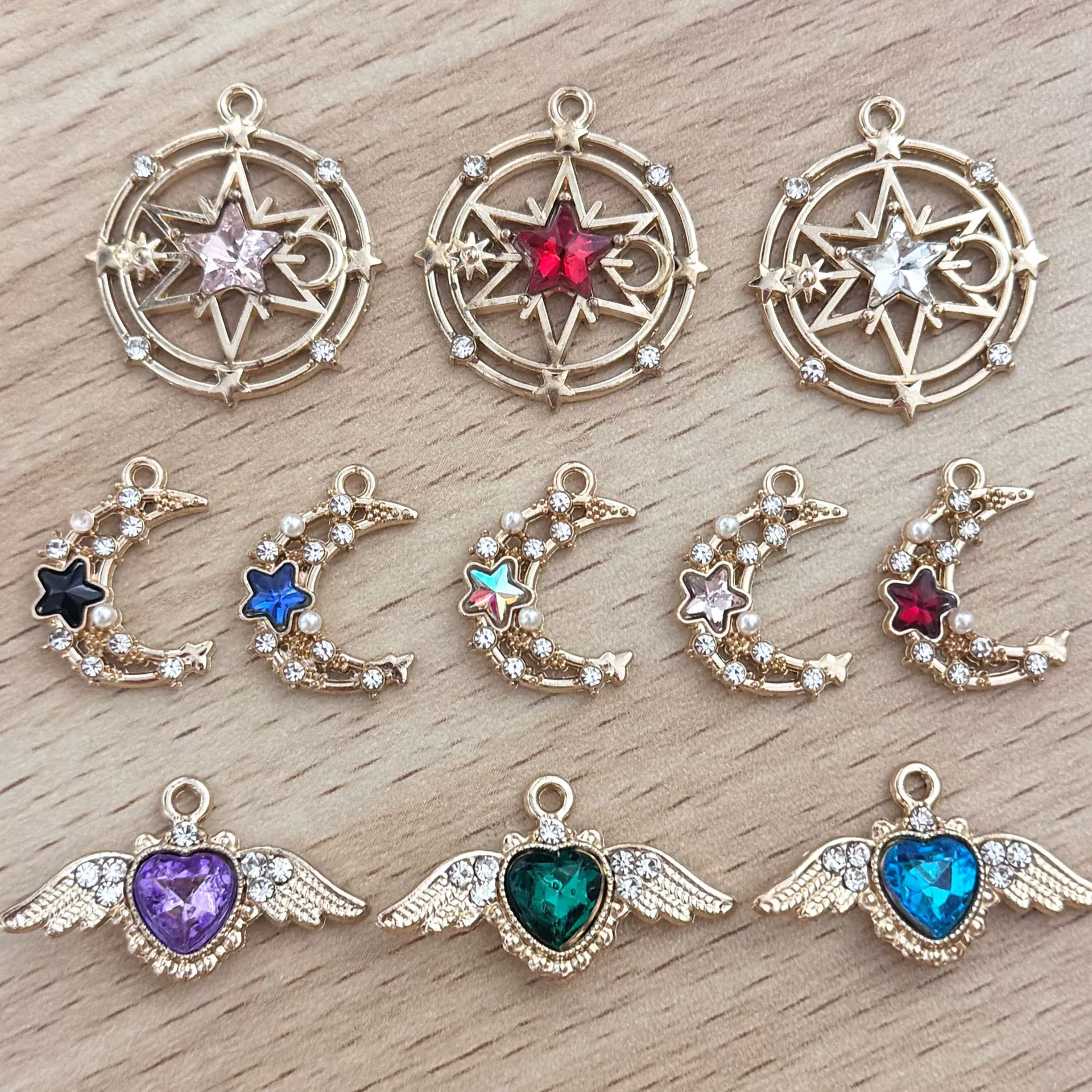 Подвеска в стиле барокко, волшебная палочка, звезда, луна, солнце, цветок, DIY, ювелирные аксессуары из сплава, аксессуары для волос, подвеска для чехла для мобильного телефона
