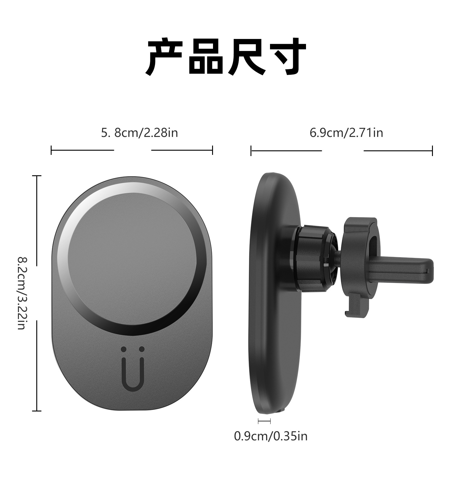15W Magnetic Car Wireless Charger Navigation Bracket Car Wireless Charger Car Charger Magnetic Wireless Charger