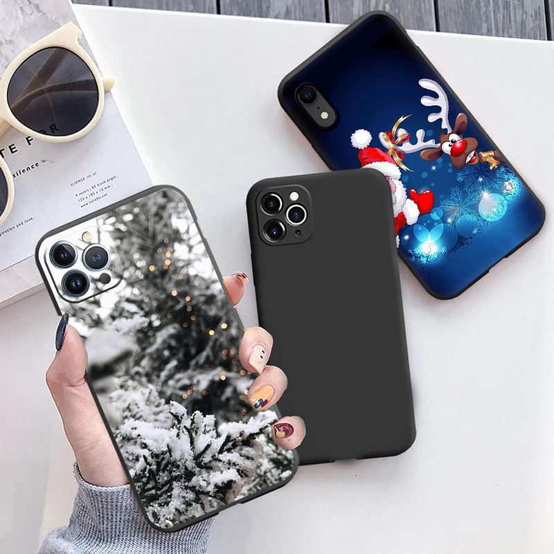 Suitable for Apple iPhone Mini Santa Claus Snowman Soft Camera Protective Case