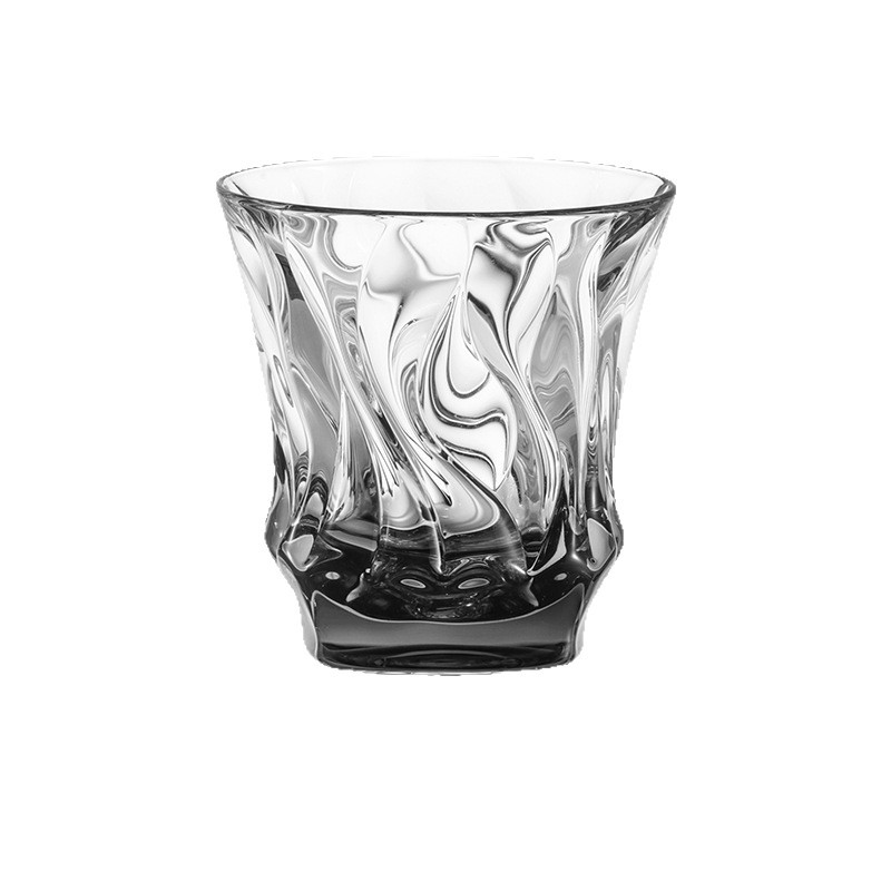 Taza de whisky gris de humo de importación checa de vidrio de cristal de lujo ligero de alto nivel empresarial personalizado taza de degustación privada